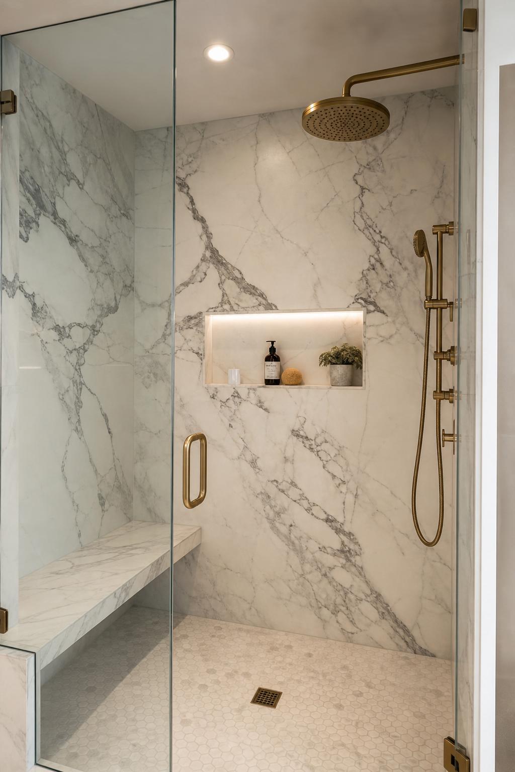 Marble & Brass detail 1